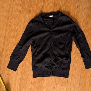 Black J Crew Cotton Cardigan - Size Small